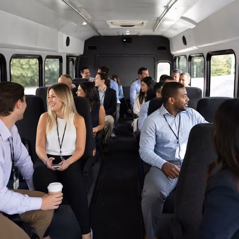 Black Mercedes Sprinter van staged for an Dallas Corporate Transportation group