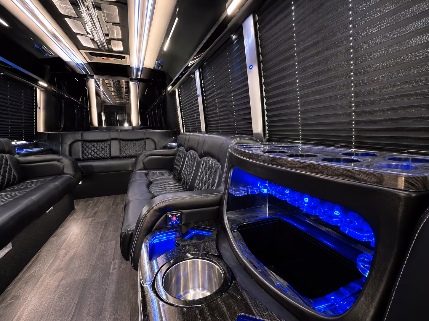 Dallas Birthday, Sweet 16, & Quinceañera Transportation party bus exterior