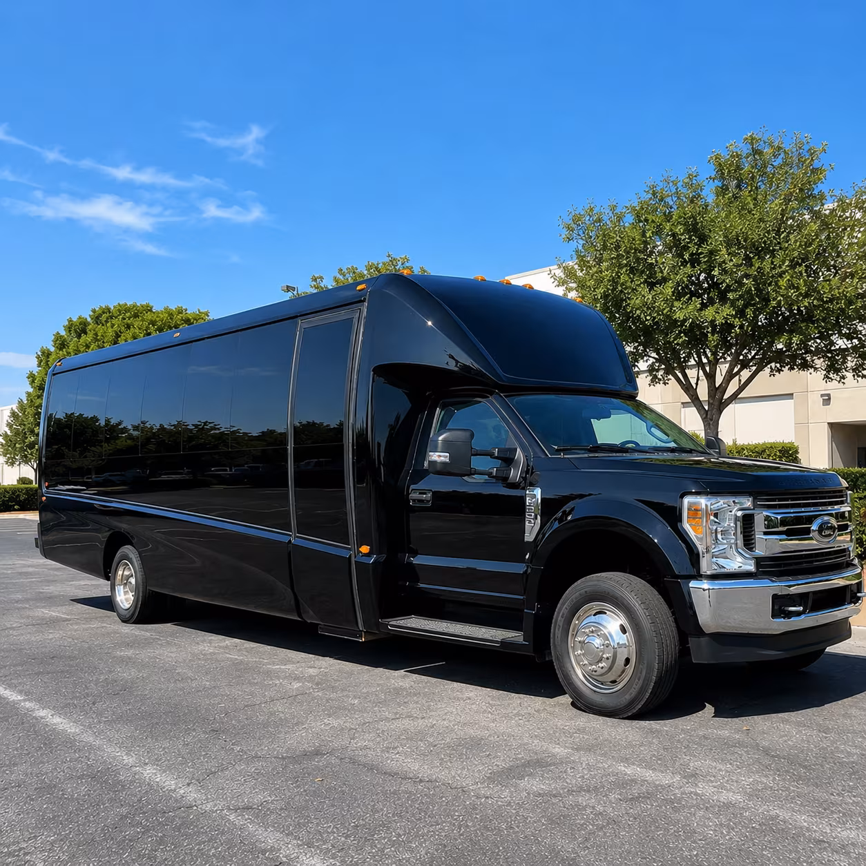 Dallas Birthday, Sweet 16, & Quinceañera Transportation party bus exterior