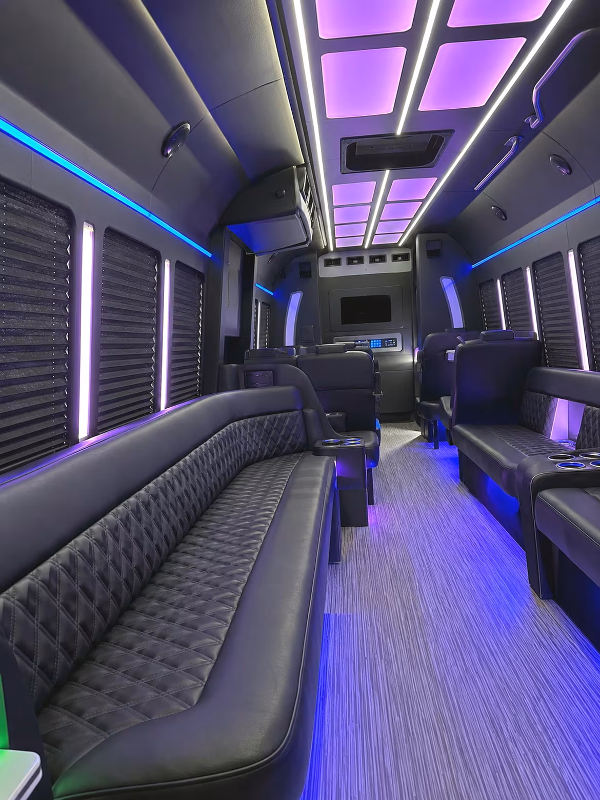 Dallas Private Event Transportation party bus interior