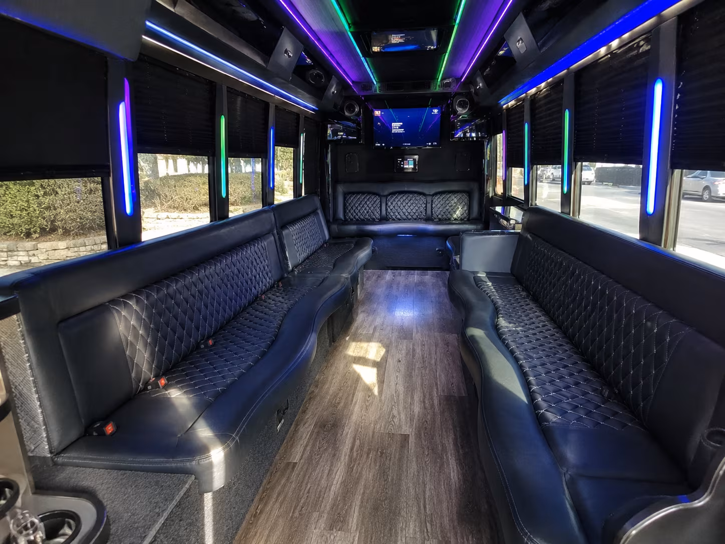 Dallas Private Event Transportation party bus exterior