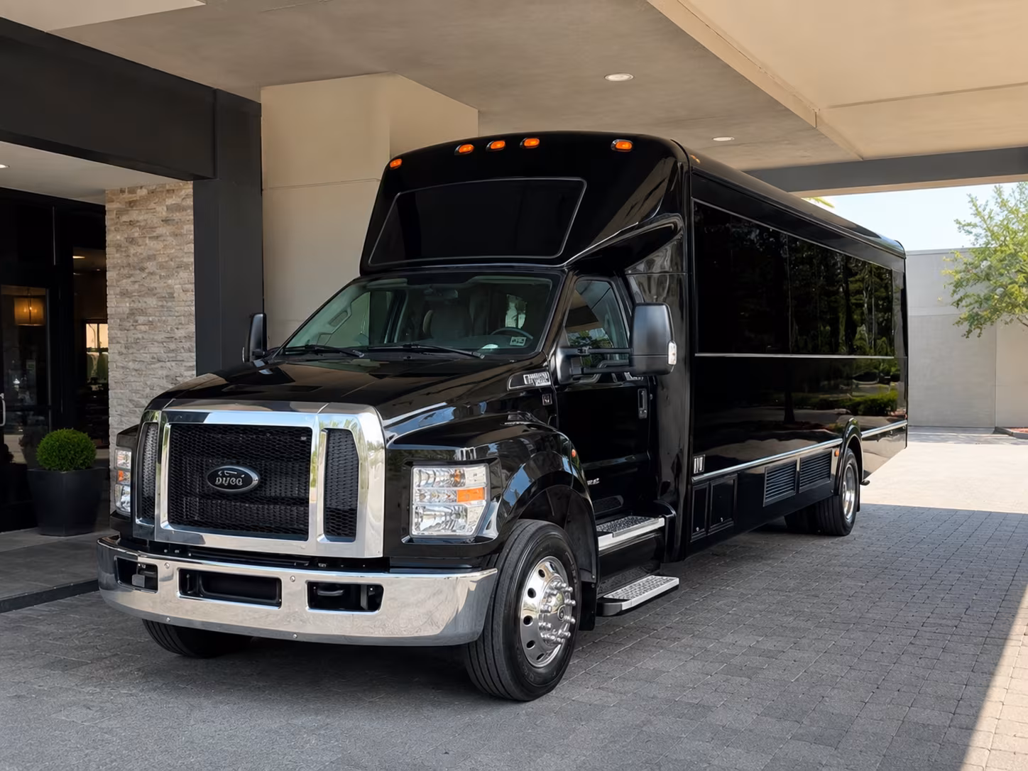 Dallas Prom & Homecoming Transportation party bus exterior