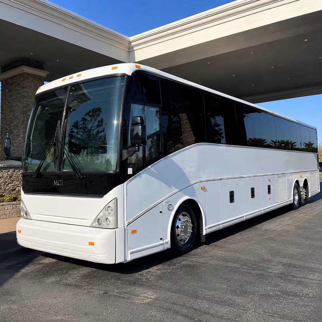 Dallas School Event Transportation party bus exterior