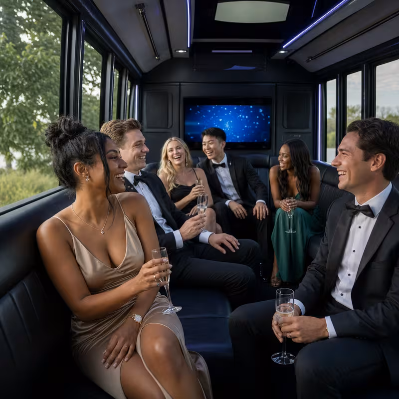 Dallas Prom & Homecoming Transportation fleet vehicle